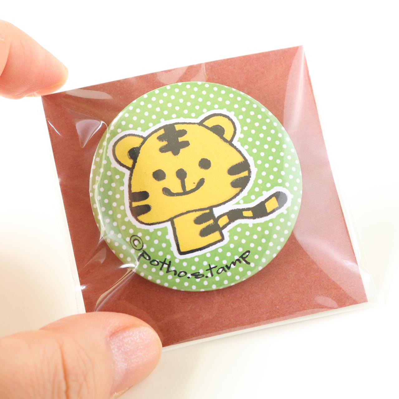 寅(干支)缶バッチ ★とら・トラ・虎1枚目の画像